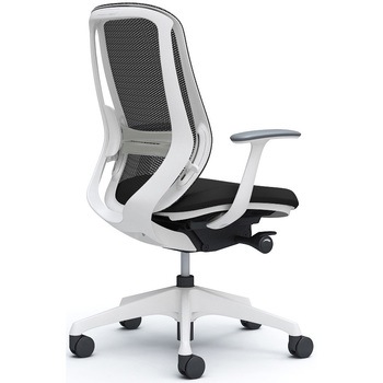 シルフィー 固定肘 背メッシュ ハイ ホワイトボディ ハンガー無 ランバー有 樹脂脚 - オカムラ(岡村製作所)