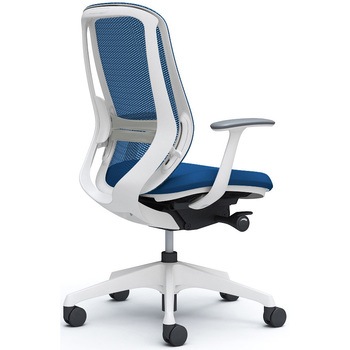 シルフィー 固定肘 背メッシュ ハイ ホワイトボディ ハンガー無 ランバー有 樹脂脚 - オカムラ(岡村製作所)