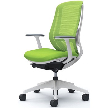 シルフィー 固定肘 背メッシュ ハイ ホワイトボディ ハンガー無 ランバー有 樹脂脚 - オカムラ(岡村製作所)