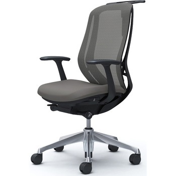 シルフィー 固定肘 背メッシュ ハイ ブラックボディ ハンガー有 ランバー無 アルミ脚 オカムラ(岡村製作所)