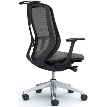 シルフィー 固定肘 背メッシュ ハイ ブラックボディ ハンガー有 ランバー無 アルミ脚 オカムラ(岡村製作所)