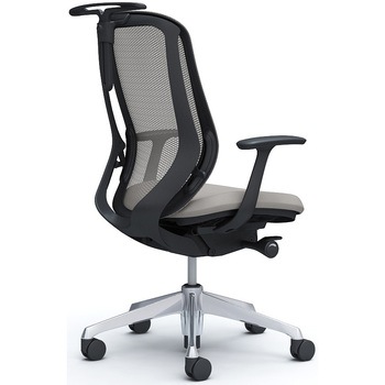 シルフィー 固定肘 背メッシュ ハイ ブラックボディ ハンガー有 ランバー無 アルミ脚 オカムラ(岡村製作所)