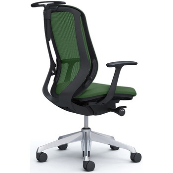 シルフィー 固定肘 背メッシュ ハイ ブラックボディ ハンガー有 ランバー無 アルミ脚 オカムラ(岡村製作所)