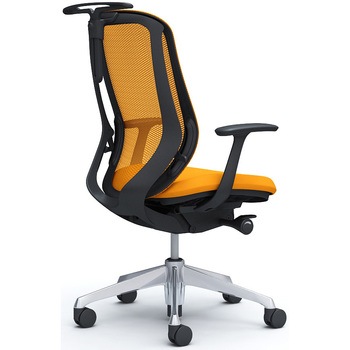 シルフィー 固定肘 背メッシュ ハイ ブラックボディ ハンガー有 ランバー無 アルミ脚 オカムラ(岡村製作所)