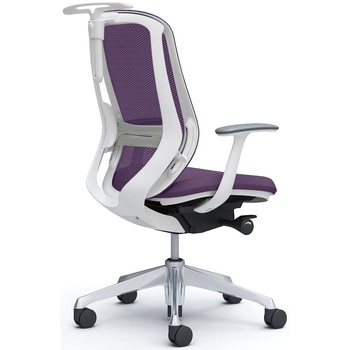 シルフィー 固定肘 背メッシュ ハイ ホワイトボディ ハンガー有 ランバー有 アルミ脚 オカムラ(岡村製作所)