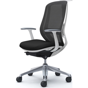 シルフィー 固定肘 背メッシュ ハイ ホワイトボディ ハンガー有 ランバー有 アルミ脚 オカムラ(岡村製作所)