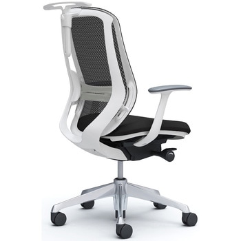 シルフィー 固定肘 背メッシュ ハイ ホワイトボディ ハンガー有 ランバー有 アルミ脚 オカムラ(岡村製作所)