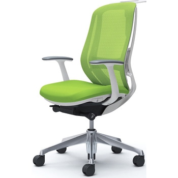 シルフィー 固定肘 背メッシュ ハイ ホワイトボディ ハンガー有 ランバー有 アルミ脚 オカムラ(岡村製作所)