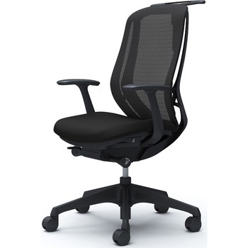 シルフィー 固定肘 背メッシュ ハイ ブラックボディ ハンガー有 ランバー無 樹脂脚 オカムラ(岡村製作所)