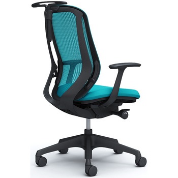 シルフィー 固定肘 背メッシュ ハイ ブラックボディ ハンガー有 ランバー無 樹脂脚 オカムラ(岡村製作所)