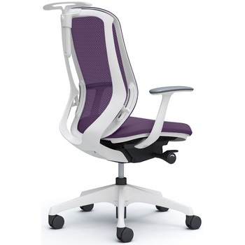 シルフィー 固定肘 背メッシュ ハイ ホワイトボディ ハンガー有 ランバー無 樹脂脚 - オカムラ(岡村製作所)