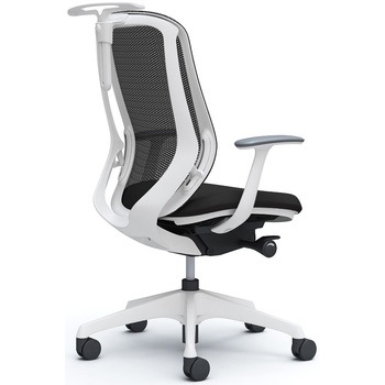 シルフィー 固定肘 背メッシュ ハイ ホワイトボディ ハンガー有 ランバー無 樹脂脚 - オカムラ(岡村製作所)