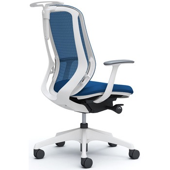 シルフィー 固定肘 背メッシュ ハイ ホワイトボディ ハンガー有 ランバー無 樹脂脚 - オカムラ(岡村製作所)