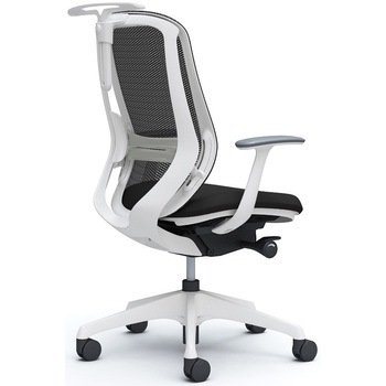 シルフィー 固定肘 背メッシュ ハイ ホワイトボディ ハンガー有 ランバー有 樹脂脚 - オカムラ(岡村製作所)