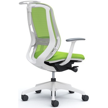 シルフィー 固定肘 背メッシュ ハイ ホワイトボディ ハンガー有 ランバー有 樹脂脚 - オカムラ(岡村製作所)