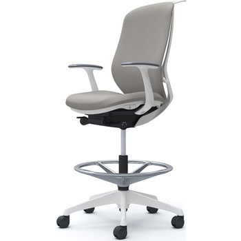 シルフィー 固定肘 背クッション ハイ ハイチェア ホワイトボディ ハンガー付 ランバー無 樹脂脚 オカムラ(岡村製作所)