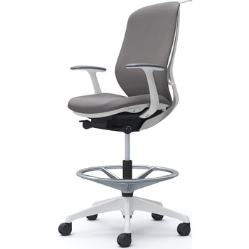 シルフィー 固定肘 背クッション ハイ ハイチェア ホワイトボディ ハンガー付 ランバー無 樹脂脚 オカムラ(岡村製作所)