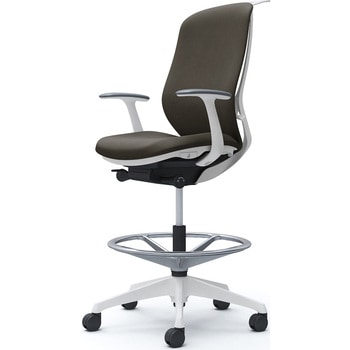 シルフィー 固定肘 背クッション ハイ ハイチェア ホワイトボディ ハンガー付 ランバー無 樹脂脚 オカムラ(岡村製作所)