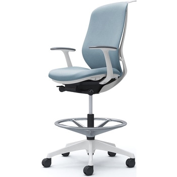 シルフィー 固定肘 背クッション ハイ ハイチェア ホワイトボディ ハンガー付 ランバー無 樹脂脚 オカムラ(岡村製作所)