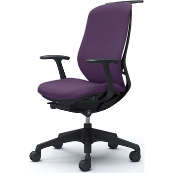 シルフィー 固定肘 背クッション ハイ ブラックボディ ハンガー有 ランバー無 樹脂脚 オカムラ(岡村製作所)