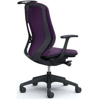 シルフィー 固定肘 背クッション ハイ ブラックボディ ハンガー有 ランバー無 樹脂脚 オカムラ(岡村製作所)