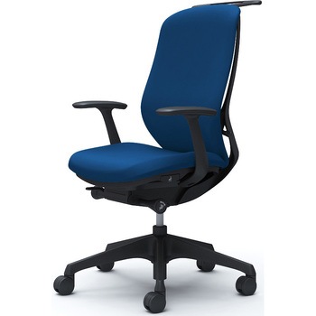 シルフィー 固定肘 背クッション ハイ ブラックボディ ハンガー有 ランバー無 樹脂脚 オカムラ(岡村製作所)