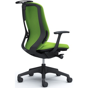 シルフィー 固定肘 背クッション ハイ ブラックボディ ハンガー有 ランバー無 樹脂脚 オカムラ(岡村製作所)