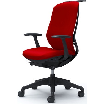 シルフィー 固定肘 背クッション ハイ ブラックボディ ハンガー有 ランバー無 樹脂脚 オカムラ(岡村製作所)