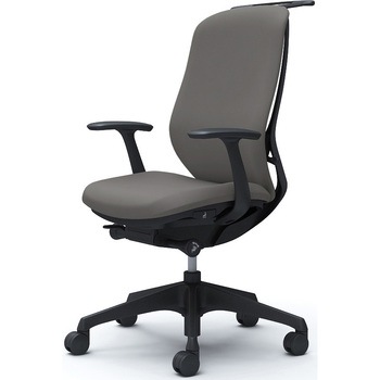 シルフィー 固定肘 背クッション ハイ ブラックボディ ハンガー有 ランバー無 樹脂脚 オカムラ(岡村製作所)