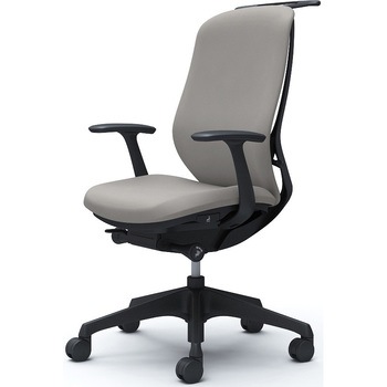 シルフィー 固定肘 背クッション ハイ ブラックボディ ハンガー有 ランバー無 樹脂脚 オカムラ(岡村製作所)