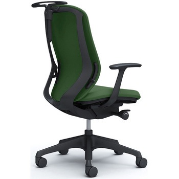 シルフィー 固定肘 背クッション ハイ ブラックボディ ハンガー有 ランバー無 樹脂脚 オカムラ(岡村製作所)