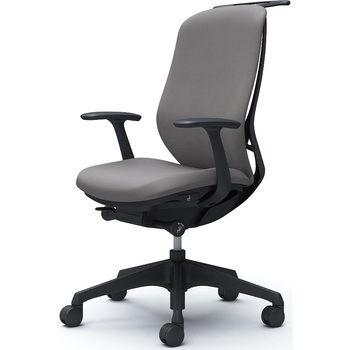 シルフィー 固定肘 背クッション ハイ ブラックボディ ハンガー有 ランバー無 樹脂脚 オカムラ(岡村製作所)