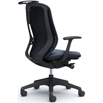 シルフィー 固定肘 背クッション ハイ ブラックボディ ハンガー有 ランバー無 樹脂脚 オカムラ(岡村製作所)