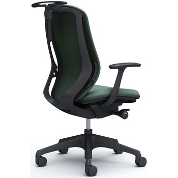 シルフィー 固定肘 背クッション ハイ ブラックボディ ハンガー有 ランバー無 樹脂脚 オカムラ(岡村製作所)