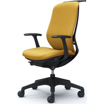 シルフィー 固定肘 背クッション ハイ ブラックボディ ハンガー有 ランバー無 樹脂脚 オカムラ(岡村製作所)