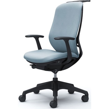 シルフィー 固定肘 背クッション ハイ ブラックボディ ハンガー有 ランバー無 樹脂脚 オカムラ(岡村製作所)