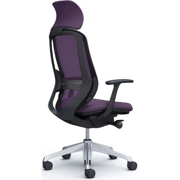 シルフィー固定肘 背メッシュEXハイ ブラックボディ ハンガー無 ランバー有 アルミ脚 - オカムラ(岡村製作所)