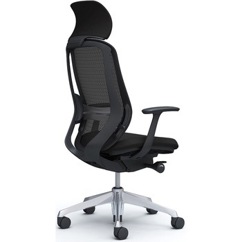 シルフィー固定肘 背メッシュEXハイ ブラックボディ ハンガー無 ランバー有 アルミ脚 - オカムラ(岡村製作所)