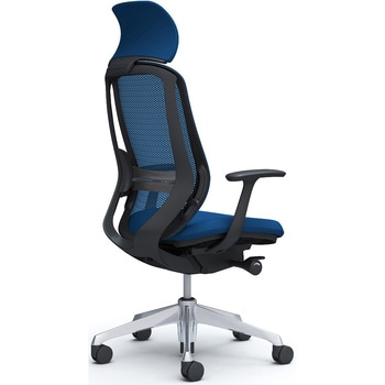 シルフィー固定肘 背メッシュEXハイ ブラックボディ ハンガー無 ランバー有 アルミ脚 - オカムラ(岡村製作所)