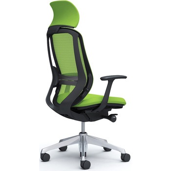 シルフィー固定肘 背メッシュEXハイ ブラックボディ ハンガー無 ランバー有 アルミ脚 - オカムラ(岡村製作所)