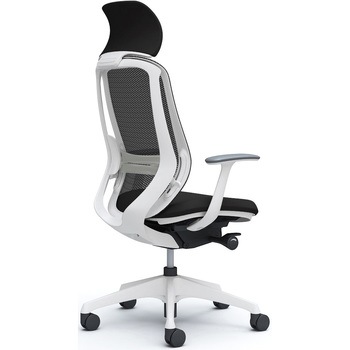 シルフィー固定肘 背メッシュEXハイ ホワイトボディ ハンガー無 ランバー有 樹脂脚 - オカムラ(岡村製作所)