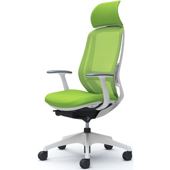 シルフィー固定肘 背メッシュEXハイ ホワイトボディ ハンガー無 ランバー有 樹脂脚 - オカムラ(岡村製作所)