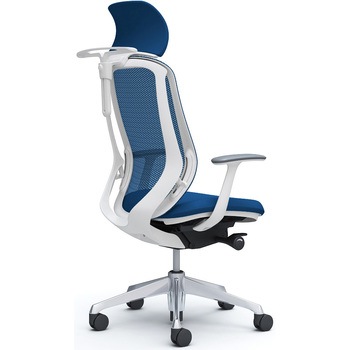 シルフィー固定肘 背メッシュEXハイ ホワイトボディ ハンガー有 ランバー無 アルミ脚 - オカムラ(岡村製作所)