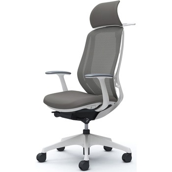 シルフィー固定肘 背メッシュEXハイ ホワイトボディ ハンガー有 ランバー無 樹脂脚 オカムラ(岡村製作所)