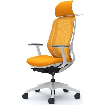 シルフィー固定肘 背メッシュEXハイ ホワイトボディ ハンガー有 ランバー無 樹脂脚 オカムラ(岡村製作所)