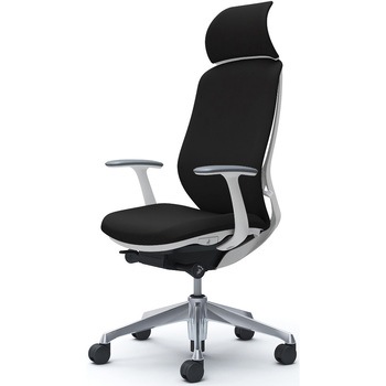 シルフィー固定肘 背クッションEXハイ ホワイトボディ ハンガー無 ランバー無 アルミ脚 オカムラ(岡村製作所)