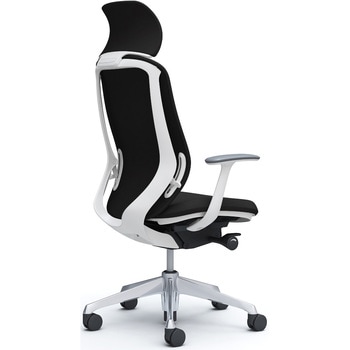 シルフィー固定肘 背クッションEXハイ ホワイトボディ ハンガー無 ランバー無 アルミ脚 オカムラ(岡村製作所)