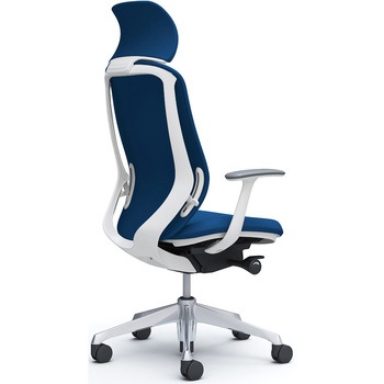 シルフィー固定肘 背クッションEXハイ ホワイトボディ ハンガー無 ランバー無 アルミ脚 オカムラ(岡村製作所)