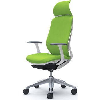 シルフィー固定肘 背クッションEXハイ ホワイトボディ ハンガー無 ランバー無 アルミ脚 オカムラ(岡村製作所)