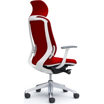 シルフィー固定肘 背クッションEXハイ ホワイトボディ ハンガー無 ランバー無 アルミ脚 オカムラ(岡村製作所)